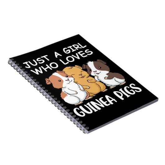 かわいいモルモットのギフトガールズギニア豚のギフトかわいい ノートブック (右側)