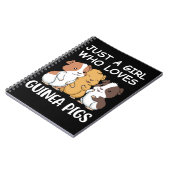 かわいいモルモットのギフトガールズギニア豚のギフトかわいい ノートブック (左側)