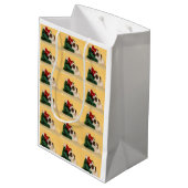 かわいいモルモットのギフトバッグ ミディアムペーパーバッグ (裏面アングル)