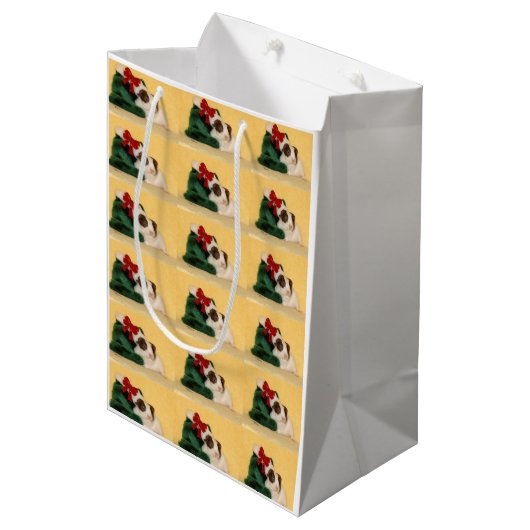 かわいいモルモットのギフトバッグ ミディアムペーパーバッグ (正面アングル)
