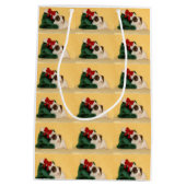 かわいいモルモットのギフトバッグ ミディアムペーパーバッグ (裏面)