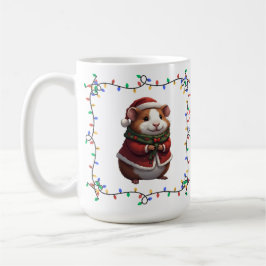かわいいモルモットのクリスマスマグカップ コーヒーマグカップ