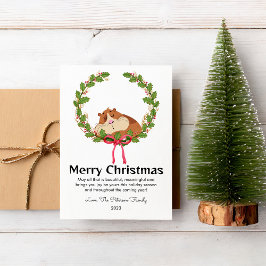 かわいいモルモットのペットラバー クリスマス フラット