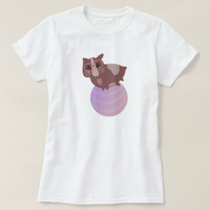 かわいいモルモットの運動 Tシャツ
