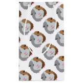 かわいいモルモットの顔 スモールペーパーバッグ (裏面)