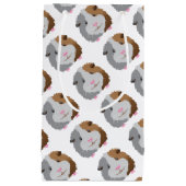 かわいいモルモットの顔 スモールペーパーバッグ (正面)