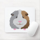 かわいいモルモットの顔 マウスパッド (マウス)