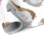 かわいいモルモットの顔 ラッピングペーパー (ロールコーナー)