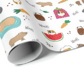 かわいいモルモットのCavyペット ラッピングペーパー (ロールコーナー)