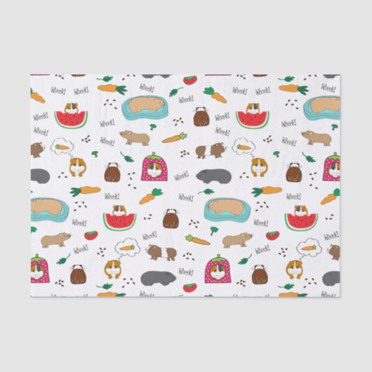 かわいいモルモットのCavyペット 薄葉紙 (正面)