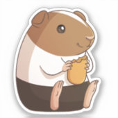 かわいいモルモットひったくりベビーのシール シール (正面)