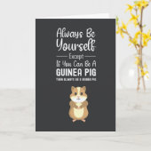 かわいいモルモットカード ペット 幸せ 面白い カード (黄色い花)