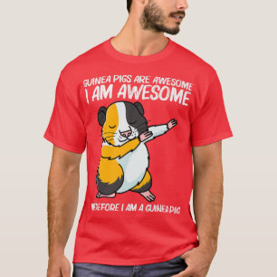 かわいいモルモットデザイン男性へ女性ペット動物Br Tシャツ