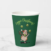かわいいモルモットベジクリスマス！スプラウト・ジャグラー 紙コップ (正面)