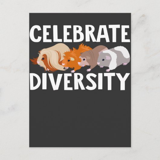 かわいいモルモット好き ポストカード (正面)