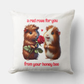 かわいいモルモット愛して赤いバラの交換|過去記事 クッション (正面)