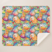 かわいいモルモット柄 シェルパブランケット (正面(横))