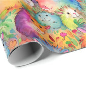 かわいいモルモット柄 ラッピングペーパー (ロールコーナー)