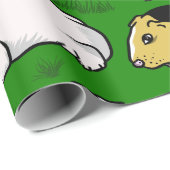 かわいいモルモット柄 ラッピングペーパー (ロールコーナー)