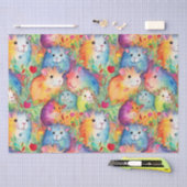 かわいいモルモット柄 薄葉紙 (クラフト)