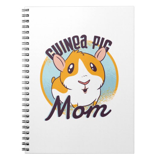 かわいいモルモット母かわいいピギーキッズガールズ10代のズ ノートブック (正面)