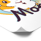 かわいいモルモット母かわいいピギーキッズガールズ10代のズ ポスター (角)