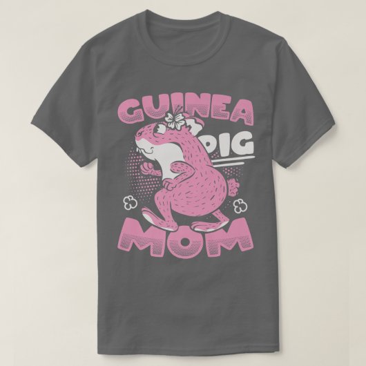 かわいいモルモット母125 Tシャツ (デザイン正面)