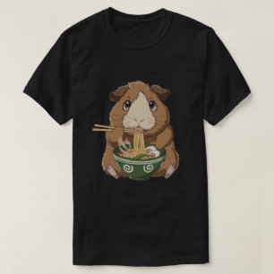 かわいいモルモット男子のラーメン Tシャツ