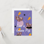 かわいいモルモット運動 カード (正面/裏面インサイチュ)