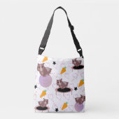 かわいいモルモット運動 クロスボディバッグ (正面)