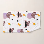 かわいいモルモット運動 バスタオルセット (ハンドタオル)