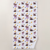 かわいいモルモット運動 ビーチタオル (正面)