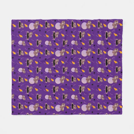 かわいいモルモット運動 フリースブランケット (正面(横))