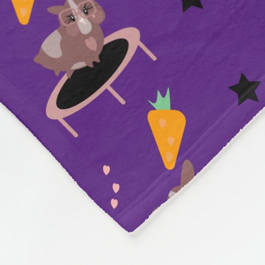 かわいいモルモット運動 フリースブランケット (角)