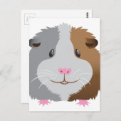 かわいいモルモット顔 ポストカード (正面/裏面)