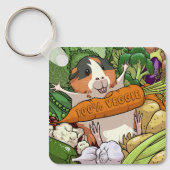 かわいいモルモット100%ベジエニンジン漫画 キーホルダー (正面)