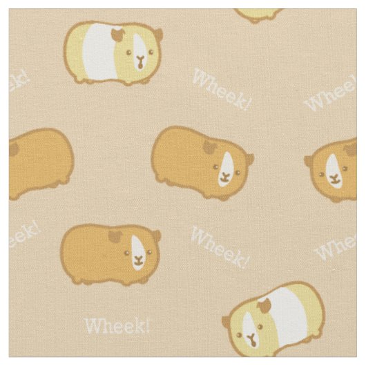 かわいいモルモット ファブリック (クローズアップ)