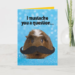 かわいいモルモット – I mustache you a question カード