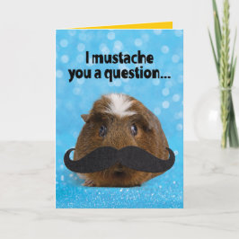 かわいいモルモット – I mustache you a question カード