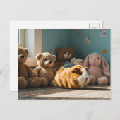 かわいいモルモットCaviaテディベアのおもちゃポストカード ポストカード (正面/裏面)