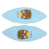 かわいいモルモットhappy cartoonイラストレーション アメリカンフットボール (パネル)