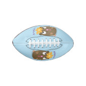 かわいいモルモットhappy cartoonイラストレーション アメリカンフットボール (正面)