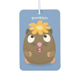 かわいいモルモットhappy cartoonイラストレーション カーエアーフレッシュナー