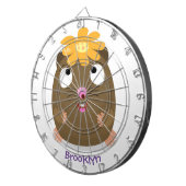 かわいいモルモットhappy cartoonイラストレーション ダーツボード (正面右)