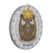 かわいいモルモットhappy cartoonイラストレーション ダーツボード (正面左)