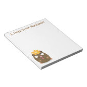 かわいいモルモットhappy cartoonイラストレーション ノートパッド (アングル)