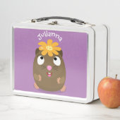 かわいいモルモットhappy cartoonイラストレーション メタルランチボックス (インサイチュ)