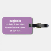 かわいいモルモットhappy cartoonイラストレーション ラゲッジタグ (裏面横)