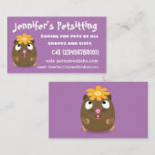 かわいいモルモットhappy cartoonイラストレーション 名刺 (正面/裏面)