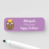 かわいいモルモットhappy cartoonイラストレーション 名札 (インサイチュ)